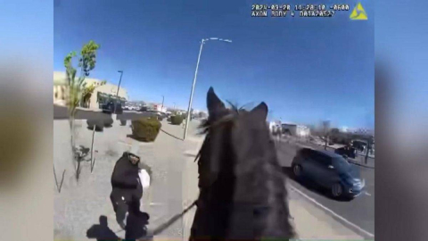 Atlı polisle hırsız kovalamaca