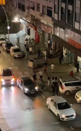 Düğün konvoyunda korna kavgası