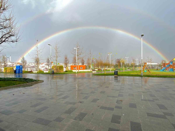 İstanbul’da gökkuşağı manzarası mest etti