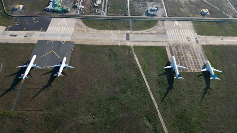 Atatürk Havalimanı’nda pistlerin kalan kısmı uçak parkı oldu