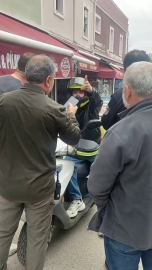 Hem suçlu hem güçlü: Yasak olan yere motosikletle girdi, zabıtayla böyle tartıştı