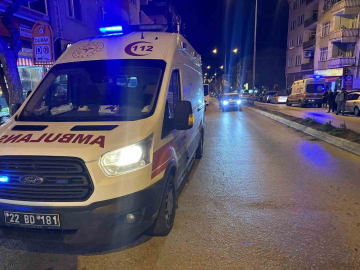 Edirne’de motosikletin çarptığı yaya yaralandı