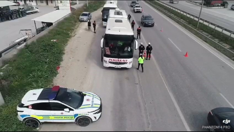 Dron destekli ’Yolun sonu bayram olsun’ denetimleri sıklaştı