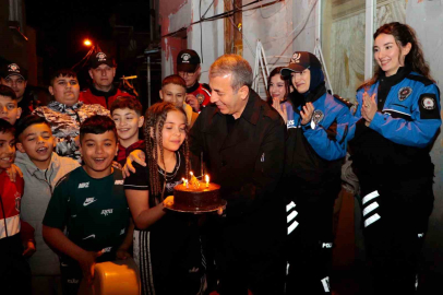 Küçük kıza emniyetten doğum günü sürprizi