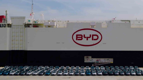 BYD’nin dev araç gemisi ’BYD Changzhou’ Türkiye’ye ulaştı