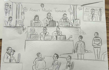 İhlas Haber Ajansı adliye ressamı İmamoğlu’nun ifadelerini böyle çizdi