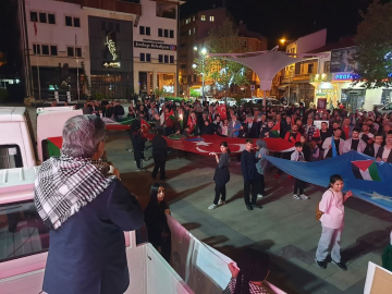 Sındırgı’da Gazze’ye destek yürüyüşü