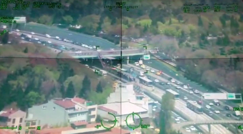 İstanbul’da polis helikopteri havadan kenti taradı