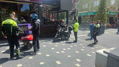 Bandırma’da yaya alanlarında motosiklet alarmı