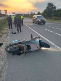 Keşan’da tır ile çarpışan motosikletin sürücüsü yaralandı
