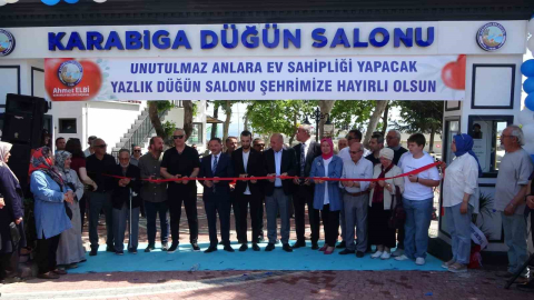 Karabiga’da yazlık düğün salonunun açılışı gerçekleştirildi