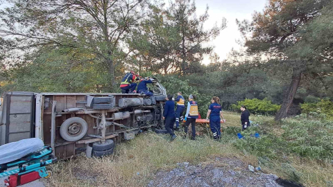 Balıkesir’de kamyonet kaza sonucu ters döndü; 1 yaralı