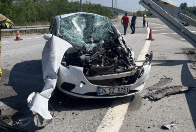 Susurluk’ta otoyol girişinde trafik kazası: 1 yaralı