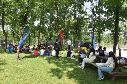 Çocuklar önce okudu, sonra eğlendi