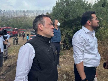 Vali Sözer, Vezirhan’daki orman yangını yerinde takip ediyor