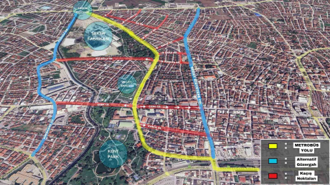 Metrobüs hattı projesinin ardından sürücülere alternatif güzergah bilgilendirmesi