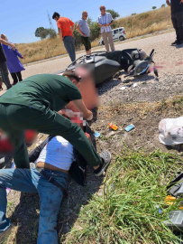 Gönen’de motosiklet kazası: 2 kişi yaralandı