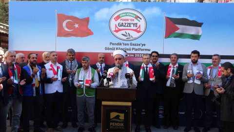 Pendik’te belediye ve esnaftan Gazze’ye destek kampanyası