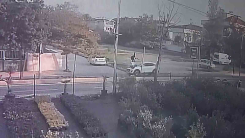 Düğün yeri bakarken canından oluyordu: Feci kaza kameraya yansıdı