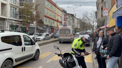Edirne’de motosiklet devrildi, sürücü yaralandı