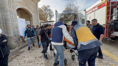 Selimiye Camii restorasyonunda düşen işçi yaralandı