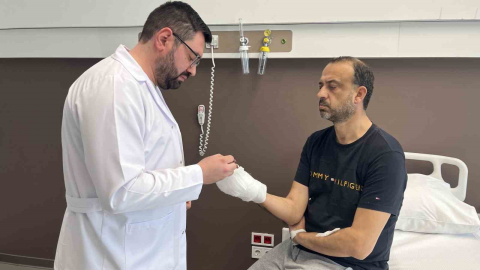 Kopan parmağını buz poşetine koyup yurt dışından Türkiye’ye geldi