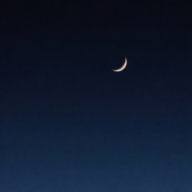 Ramazan’ın ilk iftarında Tekirdağ semalarında hilal güzelliği