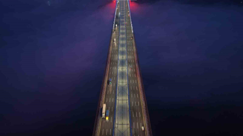 Yavuz Sultan Selim Köprüsü’nde sis manzarası mest etti