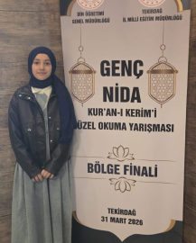 Kur’an-ı Kerim’i Güzel Okuma Yarışmasında bölge birincisi oldu