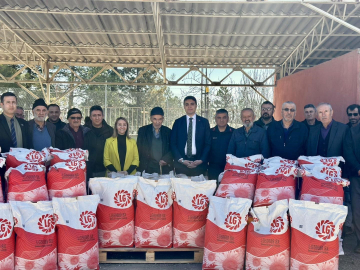 75 çiftçiye 3 bin dekarlık tohum desteği