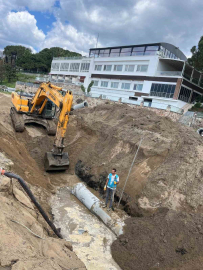 Burhaniye’de sezon öncesi Ören Plajında alt yapı çalışmalarına başlandı