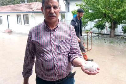 Malatya’da dolu yağışı etkili oldu
