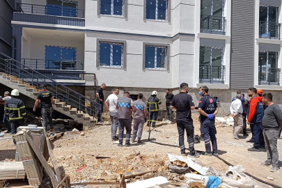 Adıyaman’da inşaatta doğalgaz hattı alev aldı
