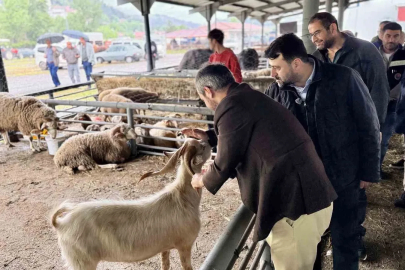 Şahin ve Çetinkaya’dan Kurban satış alanına ziyaret
