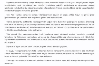 Emniyet Genel Müdürü Fidan’dan "Kurban Bayramı" mesajı
