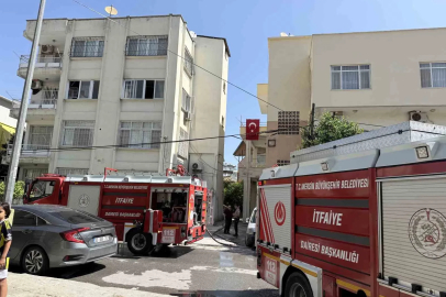 Tarsus’ta apartman dairesinde yangın paniği

