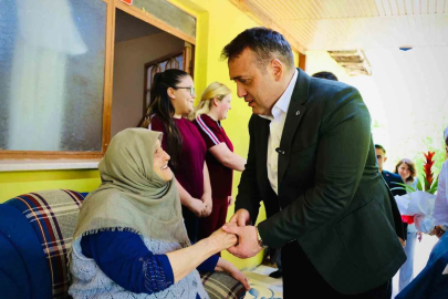 Şehit ailesine bayramda anlamlı buluşma
