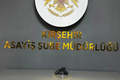 Kırşehir’de ruhsatsız tabanca ve fişek ele geçirildi
