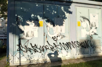 Sanatla güzelleştirilen trafolar vandalların hedefi oldu
