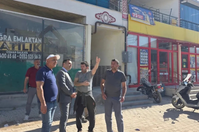Kaymakamı Algın, yıkım çalışmalarını inceledi

