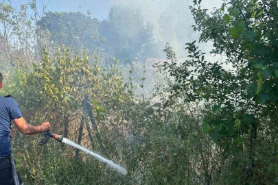Ezine’de otluk alanda çıkan yangın söndürüldü
