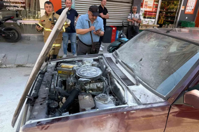 Tofaş aracın motor kısmında çıkan yangın büyümeden söndürüldü
