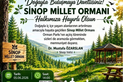 Sinop Millet Ormanı hizmete açılıyor
