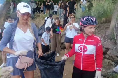 Bisiklet binme ve çevre temizliği etkinliği

