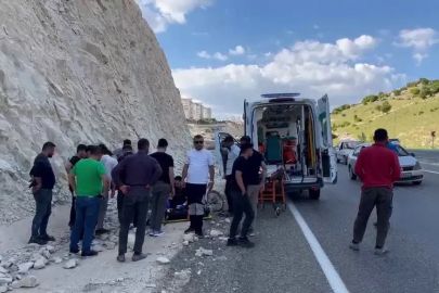 Devrilen motosikletin sürücüsü yaralandı
