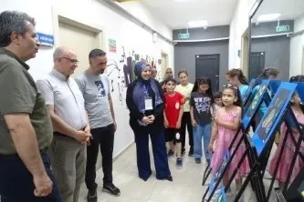 Minik ressamların büyük eserleri göz doldurdu
