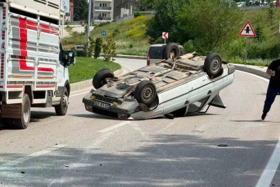 Eğirdir’de takla atan otomobilin sürücüsü yaralandı
