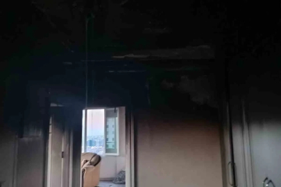 Evi yaktı, canı zor kurtarıldı

