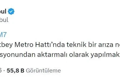 M7 Metro Hattı’nda arıza: Vatandaşlar tünelde yürüdü
