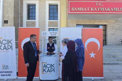 Açık Kapı Şube Müdürlüğü Samsat’ta stant açtı
